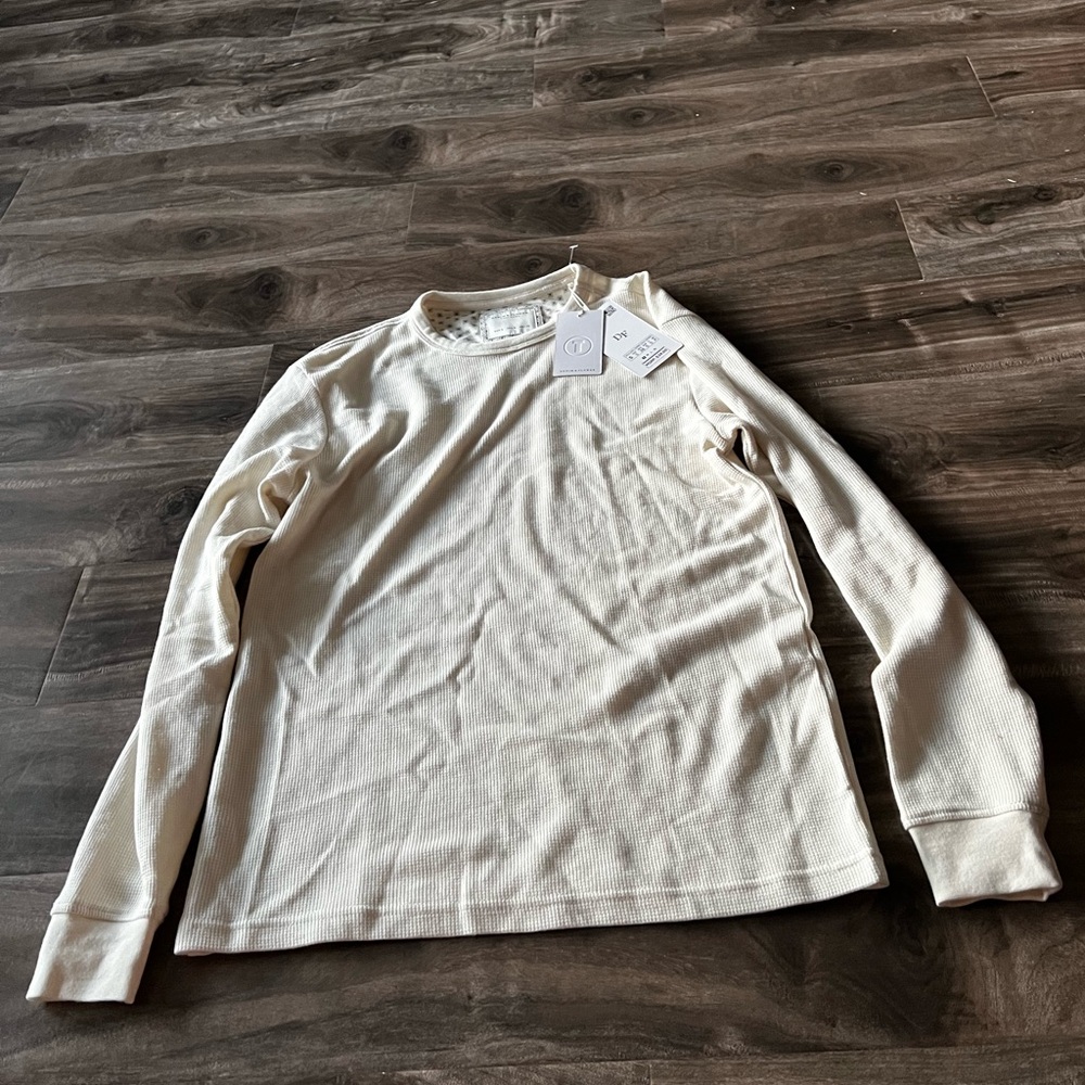 Denim & Flower Off White Long Sleeve Shirt Size Small